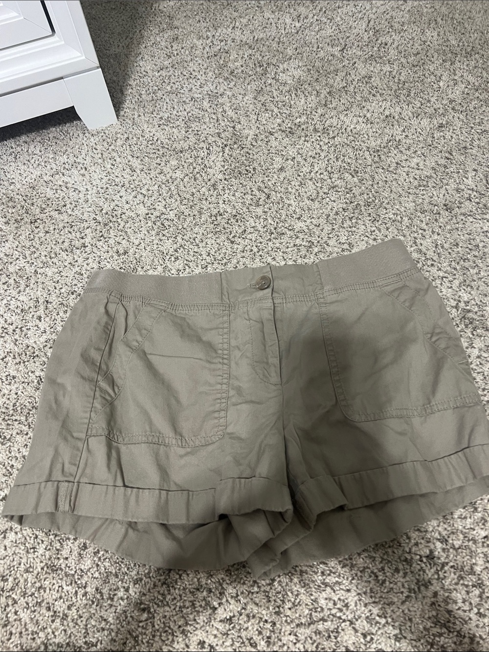 LOFT High-Waist Ruffle Hem Shorts